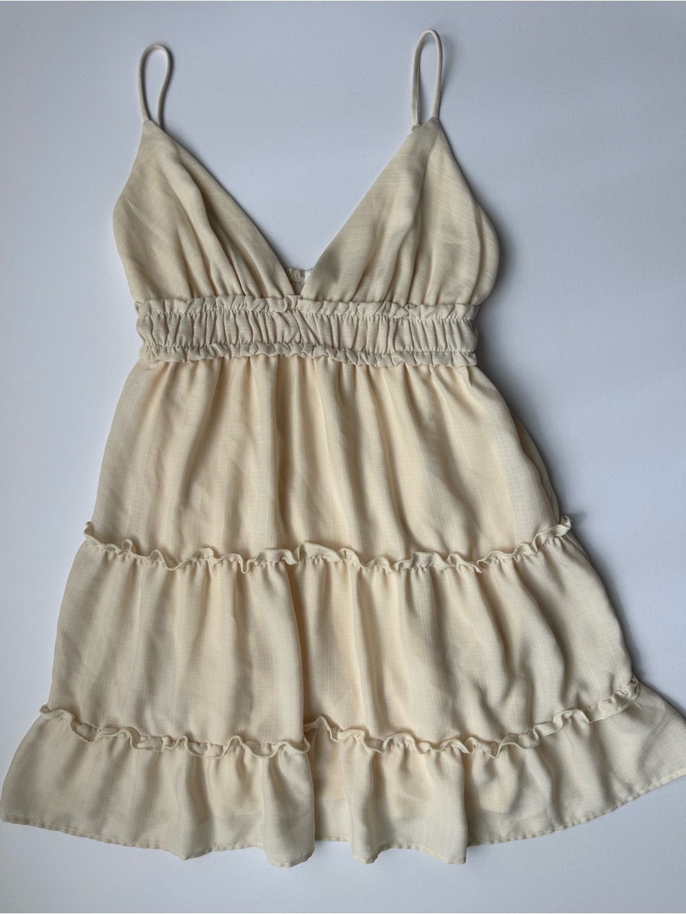 Cottagecore Coquette Boho Fairy Coastal Ruffled Mini Dress